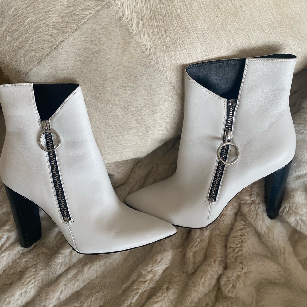Paige white booties - size 9